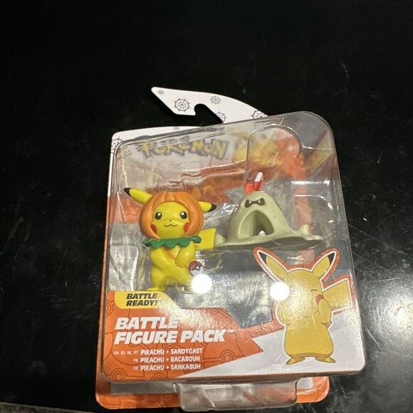 SEALED Pokemon PUMPKIN PIKACHU & SANDYGAST Halloween Battle Figure Pack Nintendo - Picture 1 of 2